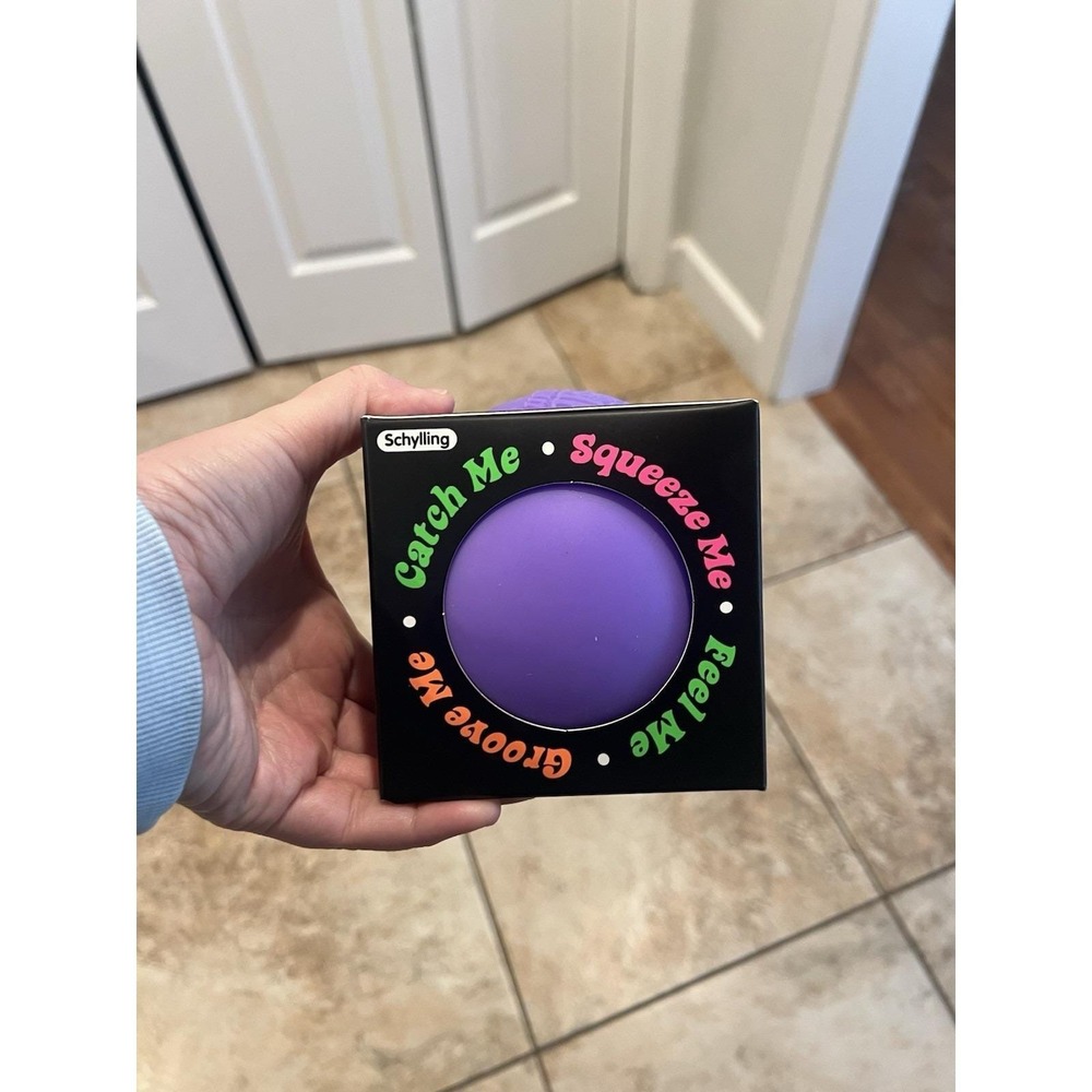 JUMBO Schylling Super NeeDoh The Groovy Glob PURPLE Sensory Squishy Fidget Ball
